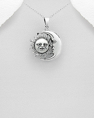925 Sterling Silver Diamond Cut Ancient Aztec Mayan Sun Deity Pendant  Necklace S/M/L | Factory Direct Jewelry